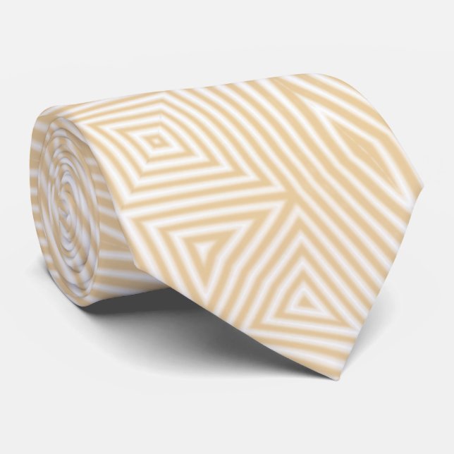 BLANC MODERNE CLAIR BROWN CRÈME CUTE CRAVATE (Roulé)