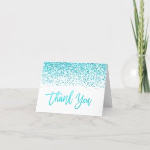 Blanc Moderne Faux Paillettes de Teal Merci