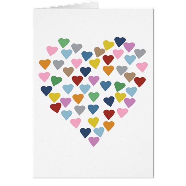 Blanc multi de coeur de coeurs (Devant)