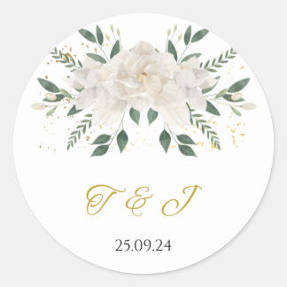 Blanc Nous faisons Mariage Sticker Étiquettes