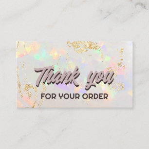 blanc opal merci carte de visite