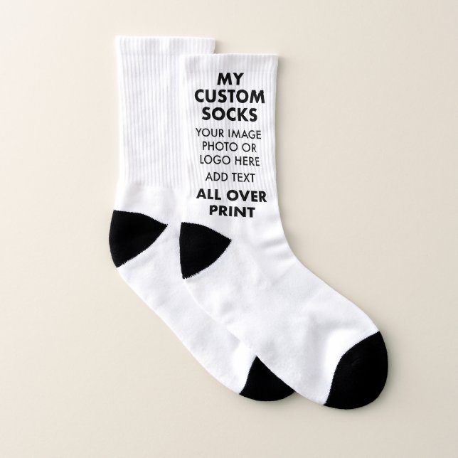 BLANC personnalisé partout sur l'impression Chauss (Paire)