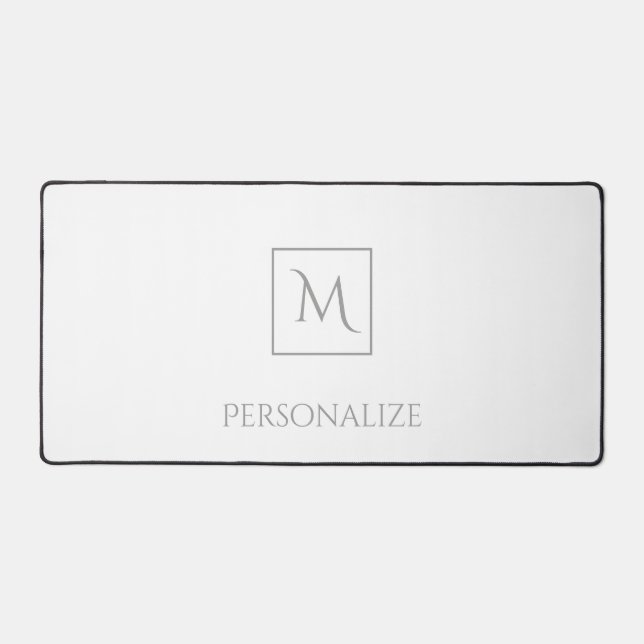 Blanc Professionnel Avec Nom Simple De Monogramme  (Recto)