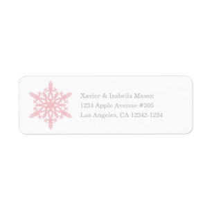 Blanc/rose du flocon de neige  