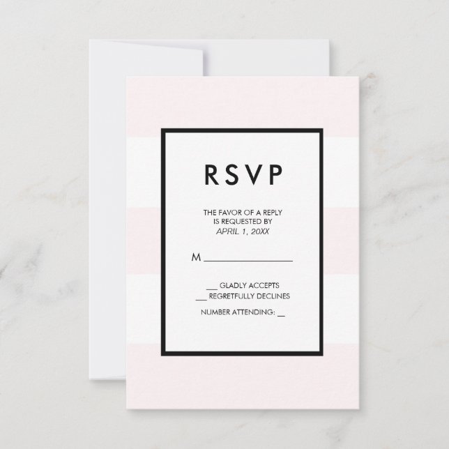 Blanc rose pâle 3 bandes RSVP (Devant)