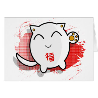 blanc/rouge chanceux japonais mignons de