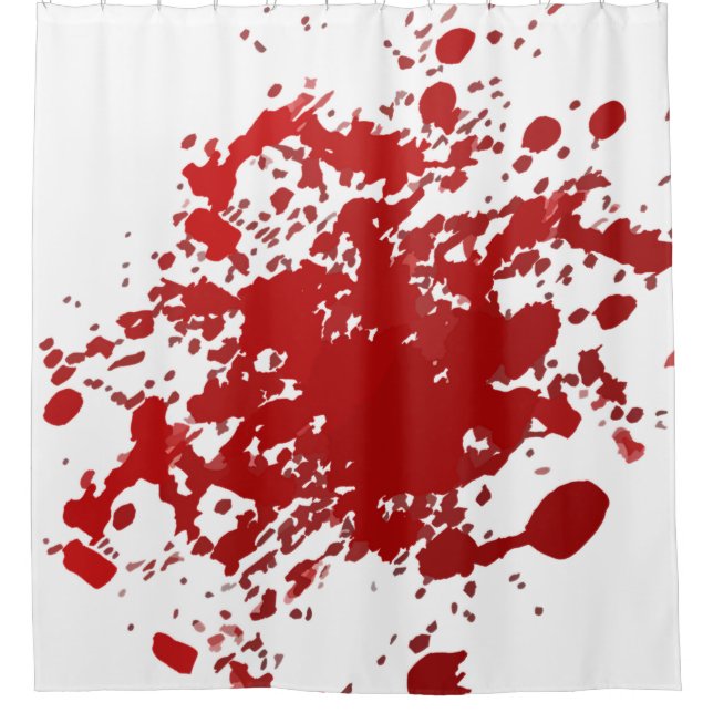 Blanc rouge d'éclaboussure de sang de rideau en (Devant)
