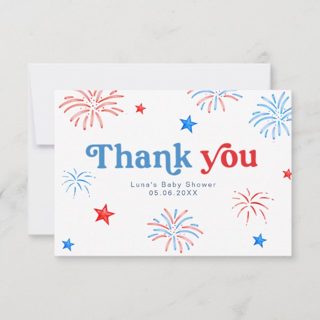 Blanc rouge et 4 juillet patriotique Merci (Devant)