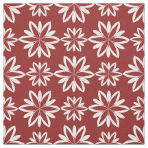 Blanc rouge Fleurs tissu à motif floral