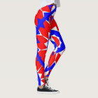 Blanc rouge N Leggings bleus