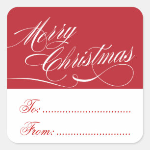 BLANC ROUGE NOËL CADEAU TAG STICKERS