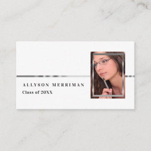Blanc Silver Graduation Photo Insérer les cartes
