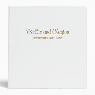 Blanc Simple Album de mariage 3 Classeur d'anneau