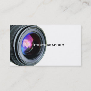 Blanc simple et carte de visite de photographe de