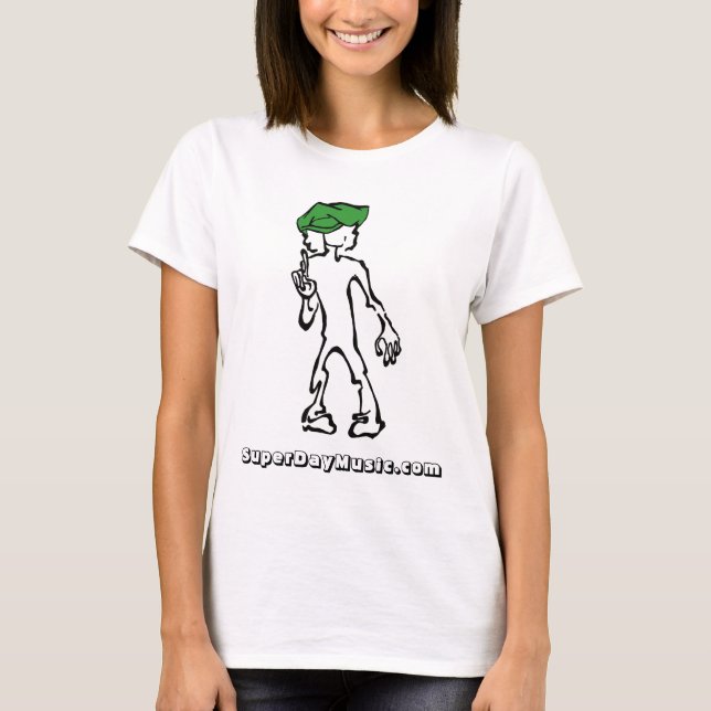 Blanc SUPERBE de T-shirt de dames de JOUR (Devant)