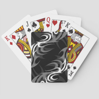 Blanc sur noir "Fumée" cartes de jeu