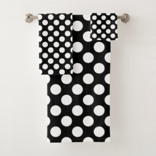 Blanc sur Noir Grand Taille Pois
