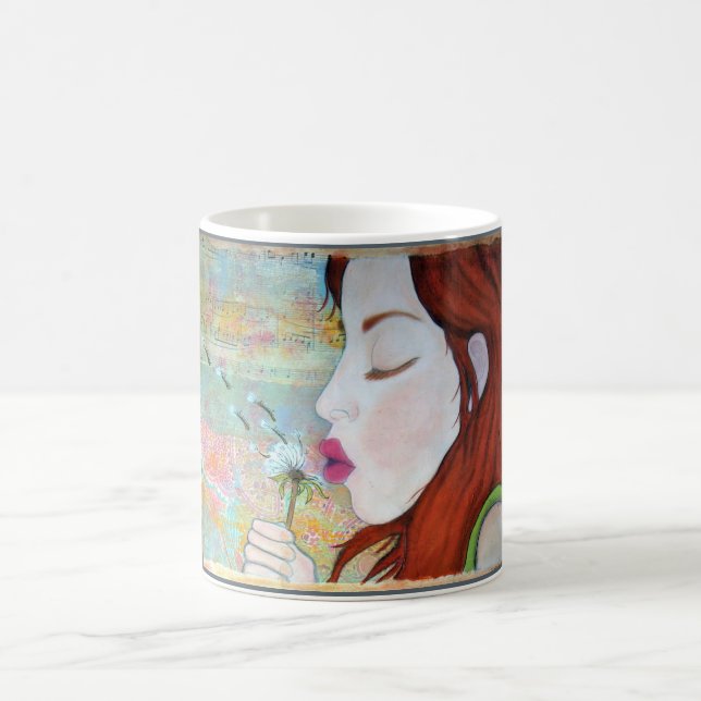Blanc tasse blanche classique de 11 onces (Centre)