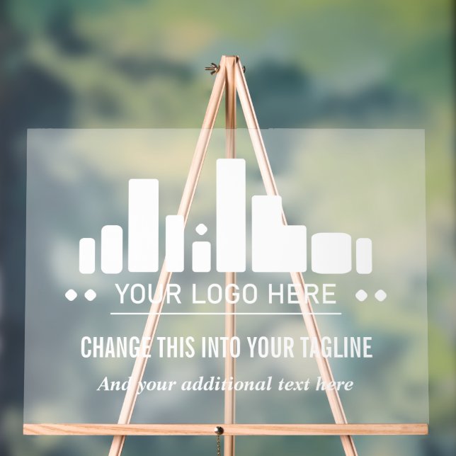 Blanc Translucide Votre Logo & Taglines Business (Neutre)