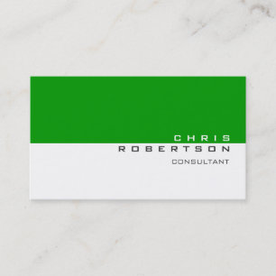 Blanc Vert Attrayant Carte de visite de charme