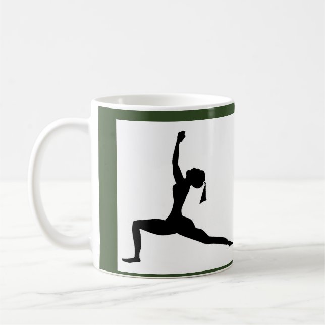 Blanc / Vert : Mug Classique / Café Cup (Gauche)