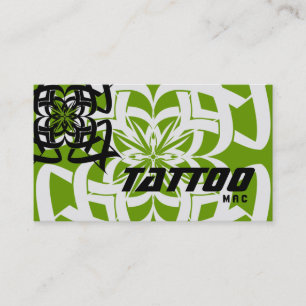 Blanc vert noir tribal de carte de visite de