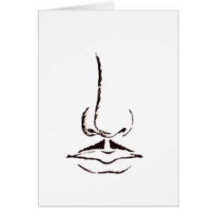 Blanc vintage de moustache