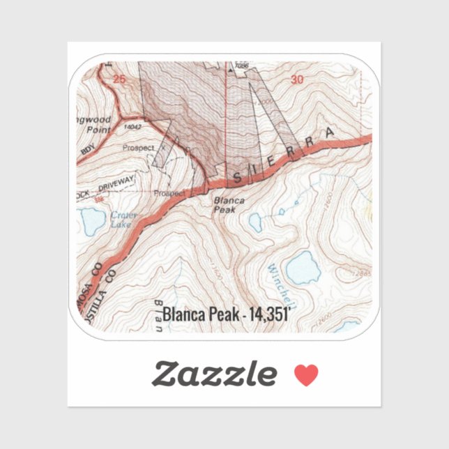 Blanca Peak Colorado Fourteener (Sheet)