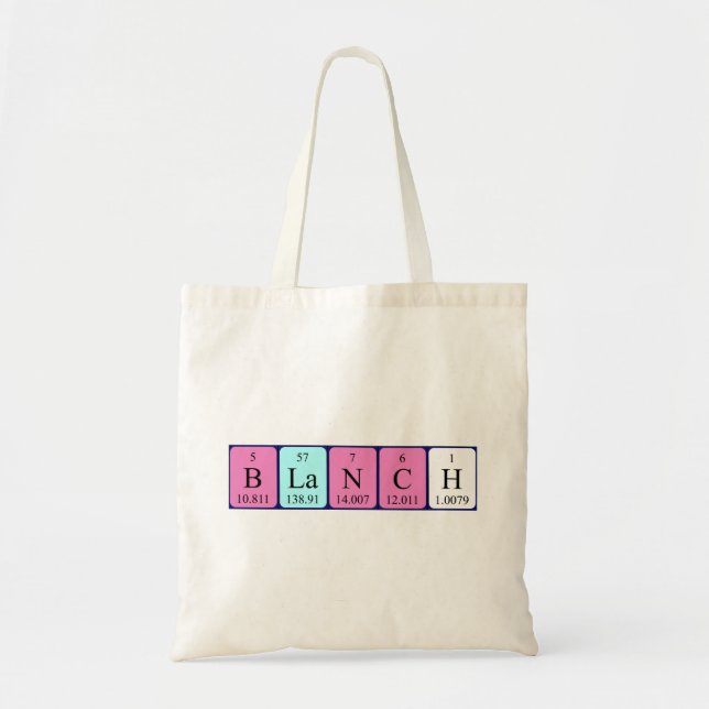 Blanch periodic table name tote bag (Front)
