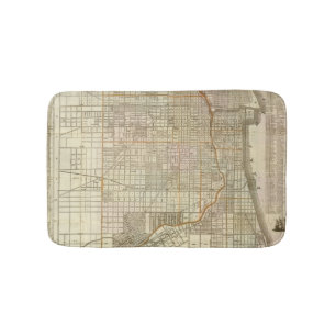 Blanchard's guide map of Chicago 2 Bath Mat