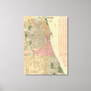 Blanchard's guide map of Chicago 2 Canvas Print
