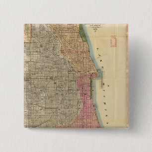 Blanchard's guide map of Chicago 2 Inch Square Button