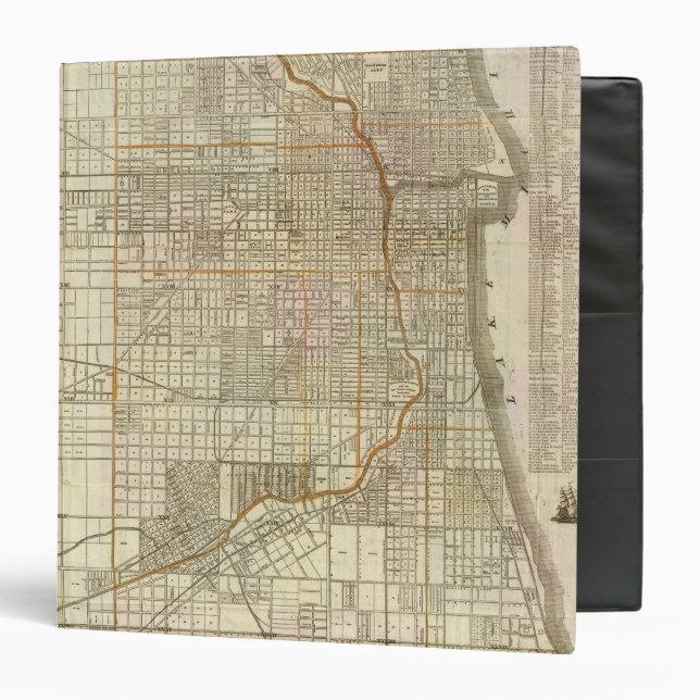Blanchard's guide map of Chicago Binder (Front/Inside)