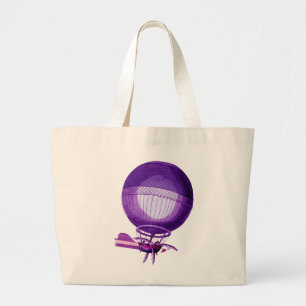 Blanchards Hydrogen (Purple) Hot Air Balloon Large Tote Bag