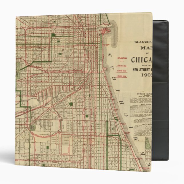 Blanchard's map of Chicago Binder (Front/Inside)