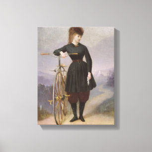 Blanche d'Antigny  and her Velocipede Canvas Print