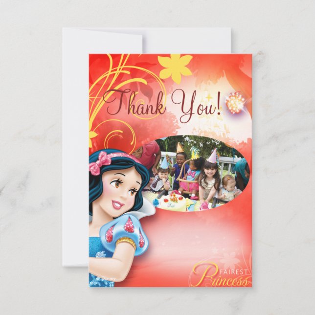 Blanche Neige Anniversaire Merci Cartes (Devant)