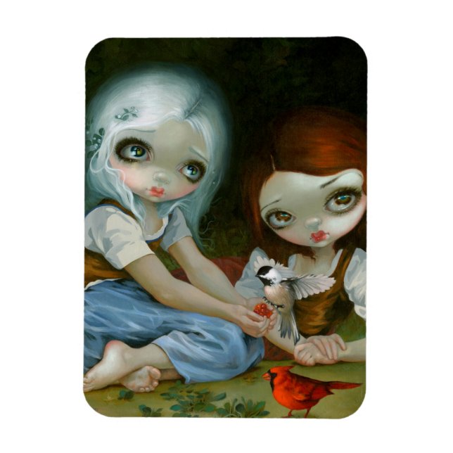 "Blanche neige et rouge Rose" Flex Magnet (Vertical)