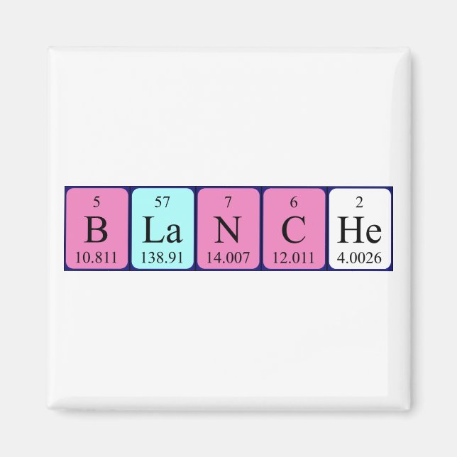 Blanche periodic table name magnet (Front)
