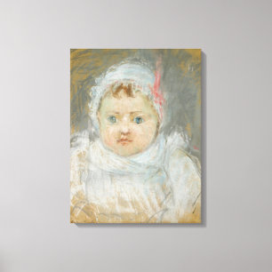 Blanche Pontillon as a Baby, 1872 (pastel on paper Canvas Print