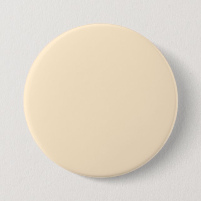Blanched almond  (solid colour)  3 inch round button (Front)