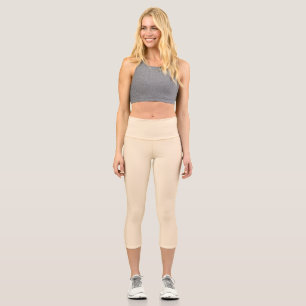 Blanched almond  (solid colour)  capri leggings