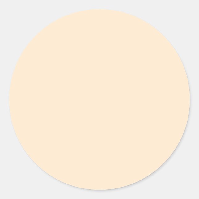 Blanched almond  (solid colour)  classic round sticker (Front)