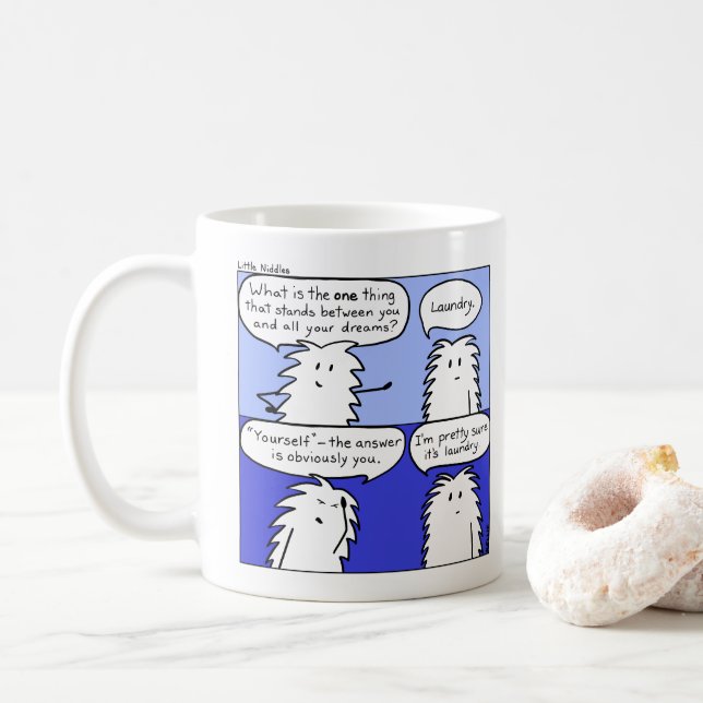 Blanchisserie peu de tasse comique de Niddles (Avec donut)