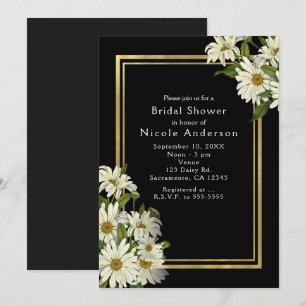 Blancs Black & Gold Elegant Chic Invitation