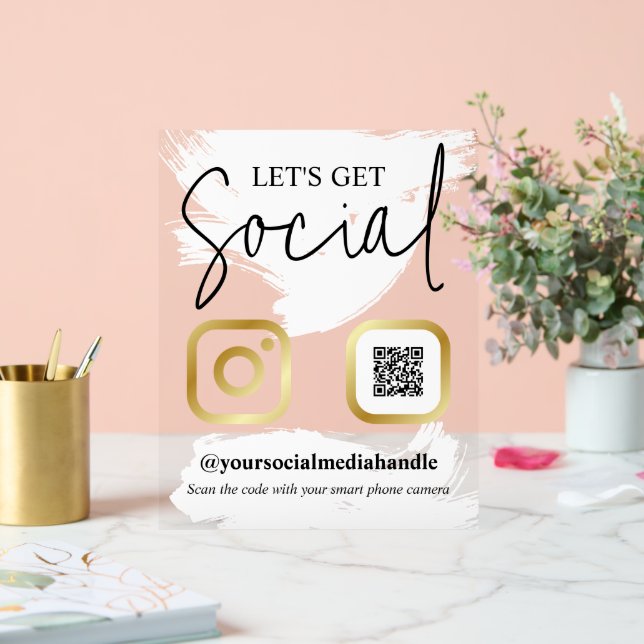 Blancs Brosse Faux Gold Faisons-nous du social (Mariage)