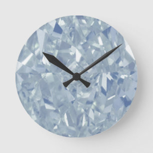 Blancs Diamants Mur Horloge Moyenne