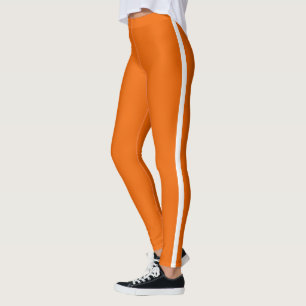 Blancs Grille Orange Leggings Choisir les couleurs