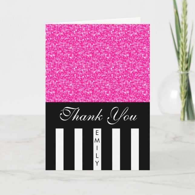 Blancs Noirs Et Parties scintillant Rose - Merci (Devant)