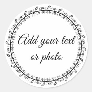 Blank 1-1/2 inch Round Envelope Stickers Customize